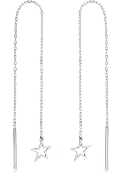 Davut Yıldızı Uzun Zincir Küpe, Kadın Küpe, Uzun Küpe fiyatları