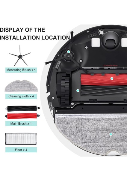 Roborock S8 S8 Plus S8+ S8 Pro Ultra Ana Yan Fırça Hepa Filtresi Için (Yurt Dışından)