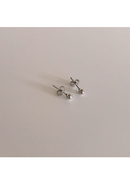Kadın 925 Gümüş Kaplama Top Çelik Küpe 5mm fiyatları