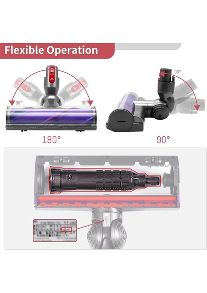 Dyson Için Tekerlekler Rulo Fırça Seti Yedek (Yurt Dışından)
