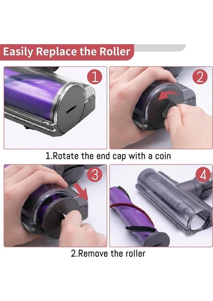 Dyson Için Tekerlekler Rulo Fırça Seti Yedek (Yurt Dışından)