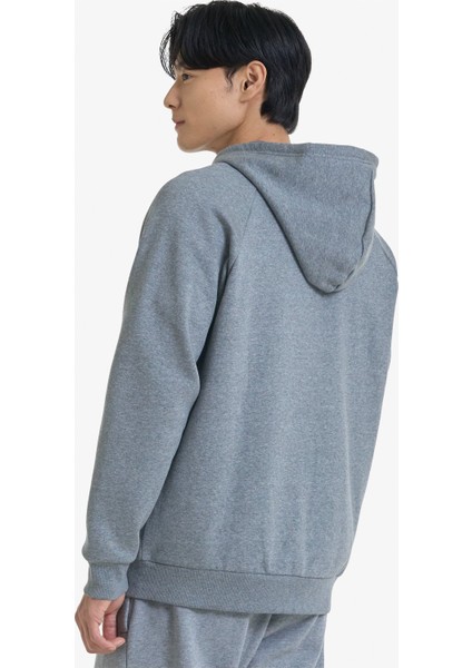Rival Fleece FZ Hood Erkek Gri Sweatshirt.025