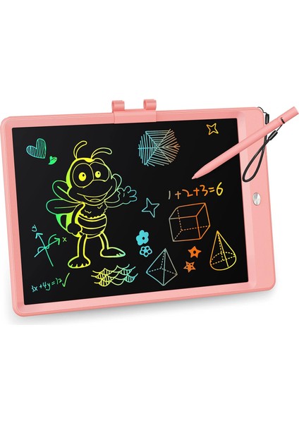 LCD Yazma Tableti, 10 Inç Renkli Yürümeye Başlayan Çocuk Doodle Tahtası Çizim Tableti, Silinebilir Yeniden Kullanılabilir Elektronik Çizim Pedleri, 3-6 Yaşındaki Erkek ve Kız Çocuk (Yurt Dışından)