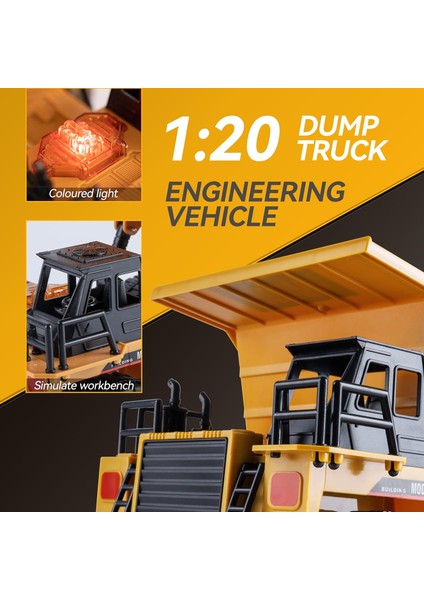 Çocuklar Için Rc Damperli Araç Oyuncak - 6+ Yaşındaki Erkek Kızlar Için Uzaktan Kumandalı Araba, Çocuklara Başlangıç Seviyesinde Araba Traktör Aracı, Çocuk Erkek Çocuklar Için Şarj (Yurt Dışından)