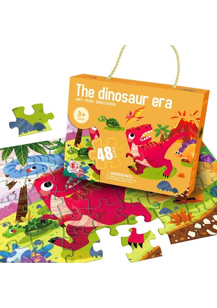 Dinozor Jumbo Zemin Bulmacaları 3-5 Yaşındaki Çocuklar Için Okul Öncesi Öğrenme Oyuncakları 48 Parçalı Büyük Zemin Yapbozları 4-8 Yaşındaki Bebekler ve Çocuklar Için, Erkekler ve K (Yurt Dışından)