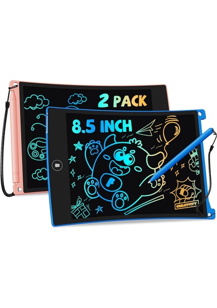 8.5in 2 Paket Çocuklar Için LCD Yazma Tableti Boyama Doodle Tahtası Sihirli Çizim Pedi, Anti-Kayıp Stylus ile Çocuklar Için, Araba Gezisi Eğitici Oyuncaklar Doğum Günü Hediyesi 3 4 (Yurt Dışından)