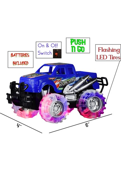 Erkek Çocuklar Için Monster Trucks - 2 Paket - Erkek ve Kız Çocuklar Için Araba Oyuncakları - Çocuklar Için Işıklı Oyuncaklar - Yanıp Sönen LED Lastikli Kamyon - 3 Yaşındaki Erkek (Yurt Dışından) modelleri