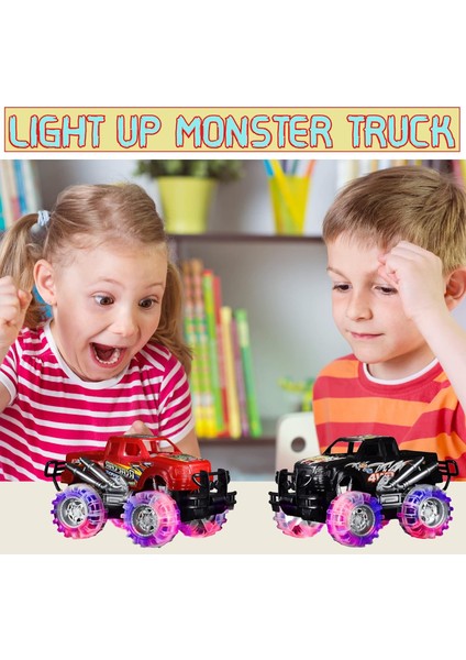 Erkek Çocuklar Için Monster Trucks - 2 Paket - Erkek ve Kız Çocuklar Için Araba Oyuncakları - Çocuklar Için Işıklı Oyuncaklar - Yanıp Sönen LED Lastikli Kamyon - 3 Yaşındaki Erkek (Yurt Dışından) fırsatları