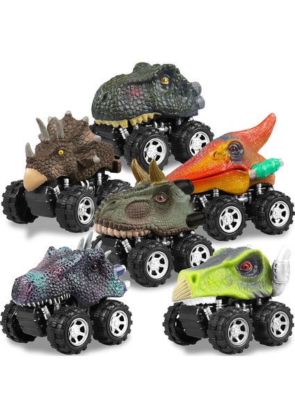 Dinozor Oyuncakları Erkek Çocuklar Için Arabaları Geri Çekin, Çocuklar Için Dino Araba Oyuncak Seti, T-Rex Dinozor Oyunları Için Geri Çekin Araçları, 2 3 4 5 6 Yaşındaki Bebekler I (Yurt Dışından)
