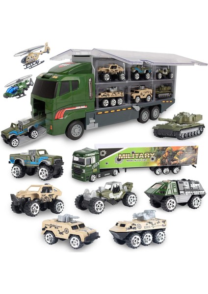 Ordu Oyuncak Arabalar Boys Için Tank Askeri Kamyon Araç Mini Oyuncak Arabalar Taşıyıcı Kamyon Bebekler Için Set Boys 3 4 5 6 Yaşında (Yurt Dışından)