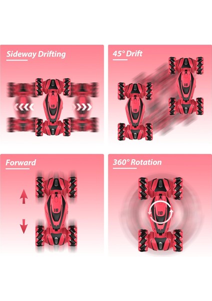 Kızlar Için Uzaktan Kumandalı Araba, Çift Taraflı 4WD Yarış Arabası 360°DRIFT, Hareket Kontrollü Rc Araba, Kız Araba Oyuncakları 4 5 6 7 8 Yaşında Bebekler Çocuk Doğum Günü Hediyel (Yurt Dışından) fırsatları