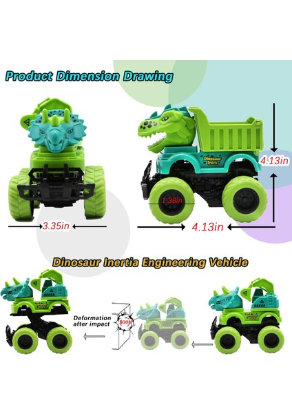 2 3 4 5 Yaşındaki Erkek Çocuklar Için Dinozor Oyuncakları Hediyeler, 2 Paket-6 Mini Dinozor Figürlü Çocuklar Için 3-5 Dinozor Oyuncakları. Erkek Çocuklar Için Canavar Kamyonlar, Ço (Yurt Dışından)