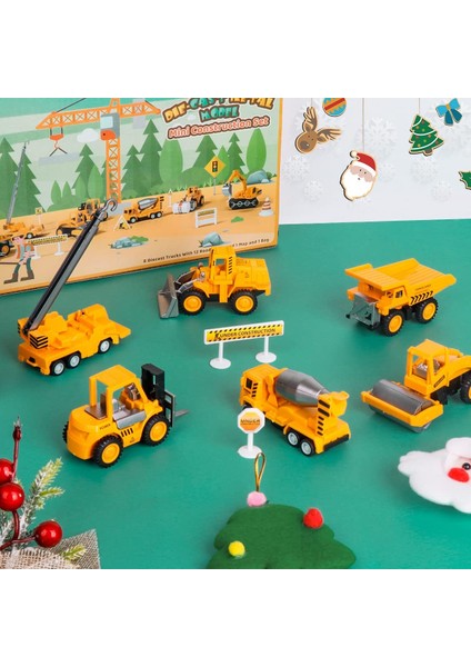 Inşaat Oyuncak Kamyonları - Mat (22.7X32.7INCH) ve Yol Tabelalı 8 Mini Inşaat Aracı, Çocuklar Için Yürümeye Başlayan Çocuk Oyuncakları Yaş 3,4,5,6 Yaşında Doğum Günü Noel (Yurt Dışından) fiyatları