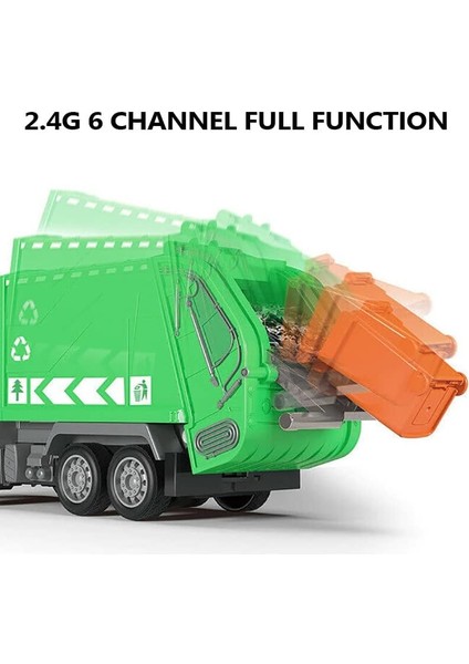 Işıklı 2.4g Rc Çöp Kamyonu Oyuncak - 2 Şarj Edilebilir Pilli 6 Kanal Uzaktan Kumandalı Atık Yönetimi Çöp Kamyonu, Çocuk Geri Dönüşüm Çöp Oyuncakları, Erkek Kız 3-8 Için Mükemmel No (Yurt Dışından) modelleri