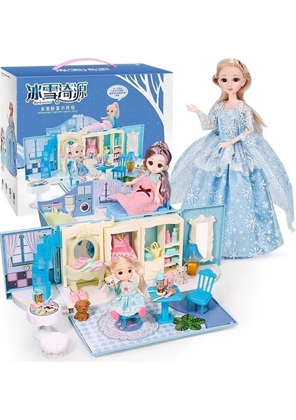 Oyuncak Küçük Kız Doğum Günü Hediyesi Lisa Elsa Elsa Prenses Dollhouse (Yurt Dışından)
