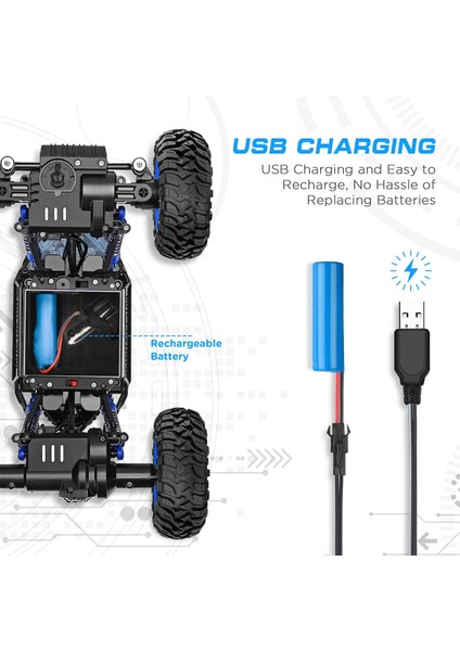 1:18 Büyük Ölçekli 2.4ghz Tüm Arazi Su Geçirmez Rc Kamyon, 2 Pil Ile, Çocuklar ve Yetişkinler Için 4x4 Elektrikli Hızlı Off Road Araba (Yurt Dışından) fiyatları