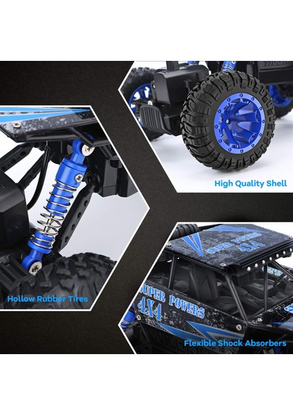 1:18 Büyük Ölçekli 2.4ghz Tüm Arazi Su Geçirmez Rc Kamyon, 2 Pil Ile, Çocuklar ve Yetişkinler Için 4x4 Elektrikli Hızlı Off Road Araba (Yurt Dışından) fırsatları