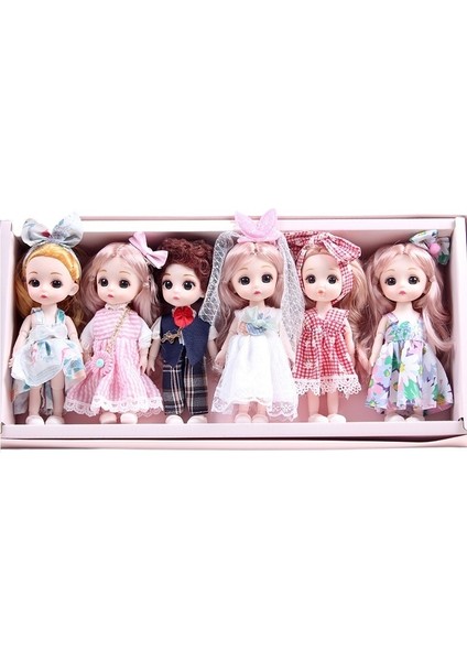 17CM Bebek 6'lı Paket Barbie Bebek Kız Oyuncakları (Yurt Dışından)