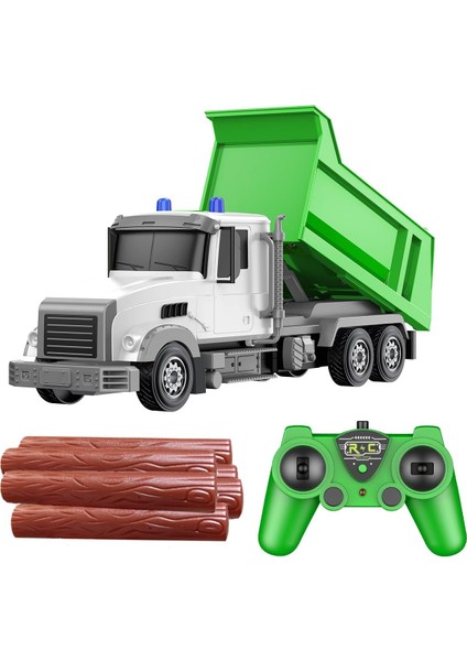 Uzaktan Kumandalı Inşaat Damperli Kamyon Oyuncak Rc Araç, 6 Kanallı Kamyon Oyuncakları, 6 Adet Ahşap, 2 Şarj Edilebilir Pil, 1/24 Ölçekli Damperli Kamyon, 3-8 Yaşındaki Erkek Çocuk (Yurt Dışından)