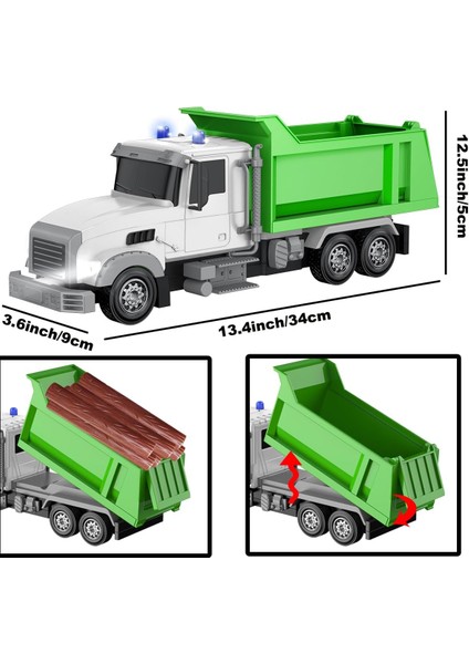 Uzaktan Kumandalı Inşaat Damperli Kamyon Oyuncak Rc Araç, 6 Kanallı Kamyon Oyuncakları, 6 Adet Ahşap, 2 Şarj Edilebilir Pil, 1/24 Ölçekli Damperli Kamyon, 3-8 Yaşındaki Erkek Çocuk (Yurt Dışından)