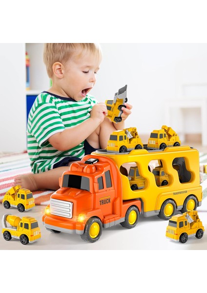 Hediyeler 1 2 3 4 5 Yaşındaki Küçük Çocuklar Için Oyuncaklar, 5'i 1 Arada Inşaat Taşıyıcı Kamyon Araba Erkek Bebek Oyuncakları, Tatil Doğum Günü Erken Eğitim Hediyeleri Kızlar Için (Yurt Dışından) fırsatları
