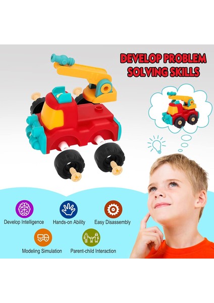 4 Pcs 3+ Yaşındaki Erkek Çocuklar Için Oyuncakları Parçalayın Tornavida Stem Eğitim Inşaatı Inşaat Oyuncakları Uçak Yarışı Araba Helikopteri Itfaiye Aracı Seti Oyun Birleştirme Oyu (Yurt Dışından) fırsatları