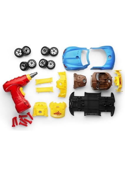 Yarış Arabası Oyuncaklarını Ayırın - 30 Parçalı Yapı Seti ile Kendi Arabanızı Yapın - Motor Sesleri, Işıklar ve Çocuklara Yönelik Araçlarla Matkapla Birlikte Gelir - En Yeni Sürüm (Yurt Dışından) modelleri
