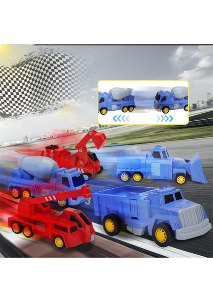 4 5 6 Yaşındaki Erkek Çocuklar Için Oyuncaklar - Inşaat Dönüşüm Robotu Oyuncak Arabalar Stem Çocuklar Için Yapı Oyuncakları 5'i Bir Arada Inşaat Montaj Araçları Oyuncaklar Geri Çek (Yurt Dışından) modelleri