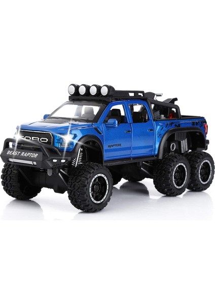 Erkek Çocuklar Için Oyuncak Kamyonetler F150 Raptor Sesli ve Işıklı Döküm Metal Model Araba 3 Yaş ve Üzeri Çocuklar Için Mavi (Yurt Dışından)