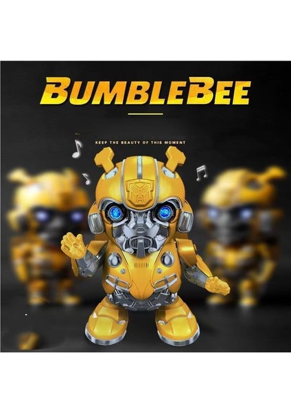 Transformers Bumblebee Orijinal Müzikli Işık Dans Eden Robot Oyuncak (Yurt Dışından)