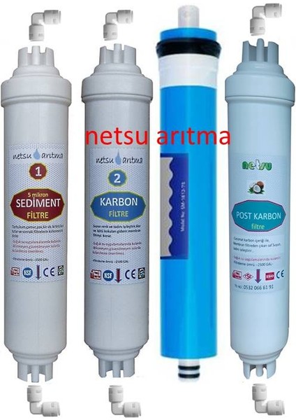 Bms,Dss Uyumlu Tezgah Üstü Su Arıtma Filtresi-4 Lü Filtre