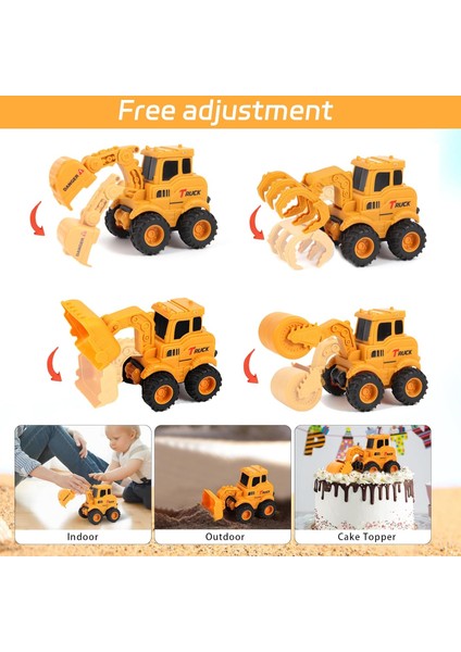 2 3 4 5 6 + Yaşındaki Erkek Çocuklar Için Inşaat Oyuncakları Küçük Çocuklar Kızlar, Sandbox Ekskavatör Oyuncak Kamyonlar Inşaat Kamyonu Oyuncak Araçlar Buldozer Yol Silindiri Oyunc (Yurt Dışından) modelleri