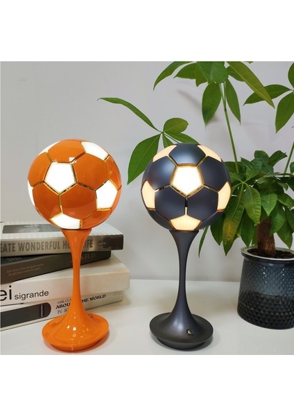 Yaratıcı Futbol Gece Lambası USB Şarj Dokunmatik Hediye Masa Lambası Futbol Atmosfer Işığı (Yurt Dışından)