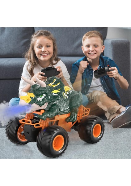 Uzaktan Kumandalı Dinozor Araba Oyuncakları Çocuk Boys Için 3-5 4-7, 2.4ghz Rc Dino Araba Oyuncakları Işıklı, Sesli ve Püskürtmeli, Kapalı Açık Tüm Arazi Elektrikli Rc Araba Oyunca (Yurt Dışından) fiyatları