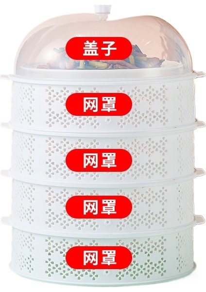 Sivrisineklere Karşı Koruma Sağlayan 5 Katmanlı Yemek Artığı Örtüsü (Yurt Dışından)