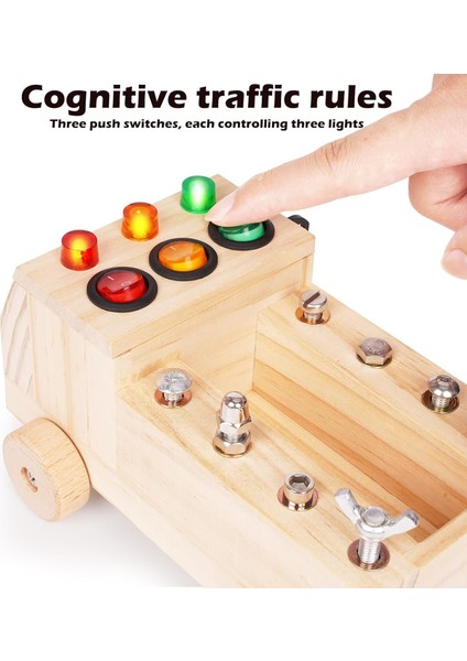 Montessori Araba Tornavida Tahtası Seti, Araba LED Meşgul Kurulu Işık Anahtarı Bebekler Için Montessori Oyuncak, Ahşap Meşgul Kamyon Çocuk Alet Seti, Ince Motor Becerileri Aktivite (Yurt Dışından) fiyatları
