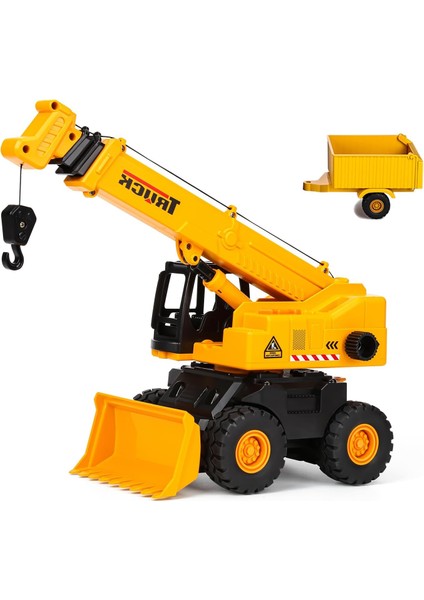 2'si 1 Arada Vinç ve Ekskavatör Inşaat Kamyonu Oyuncak Araçlar Işıklı ve Sesli Yapı Oyuncak Seti, Buldozer Oyuncakları 3 4 5 6 Yaşındaki Çocuklar Için Kaldırma Vinç Oyuncakları (Yurt Dışından)