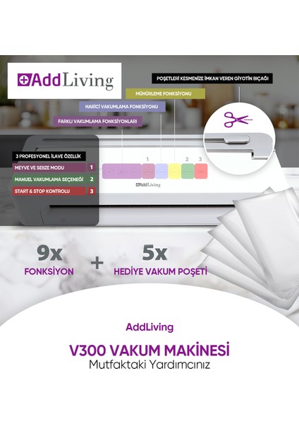 Addliving Vakum Makinesi V300