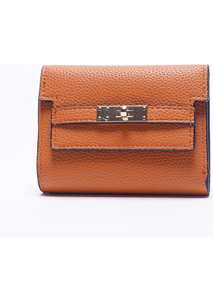 Yeaın Cüzdan Kart Tutucu Taşınabilir Seçılmiş Çevre Dostu Pu Malzeme Düz Renk Entelektüel ve Zarif Stil, Turuncu (Yurt Dışından)