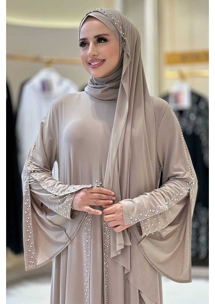 Pelerin, Elbise ve Şal Üçlü Takım 3932 Vizon fırsatları