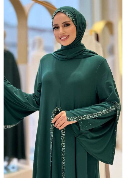 Pelerin, Elbise ve Şal Üçlü Takım 3932 Zümrüt fırsatları