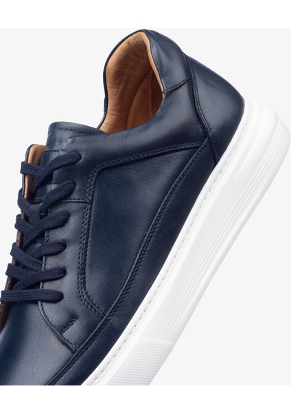 Erkek Sneaker Ayakkabı Hakiki Deri - 2401 Lacivert/beyaz 3154 indirimleri
