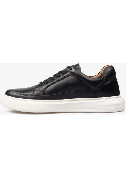 Erkek Sneaker Ayakkabı Hakiki Deri - 2401 Siyah/beyaz 3154