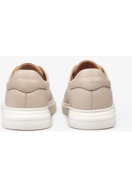 Erkek Sneaker Ayakkabı Hakiki Deri - 2201 Bej/beyaz 3154