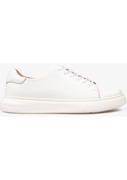 Erkek Sneaker Ayakkabı Hakiki Deri - 2201 Beyaz/beyaz 3154