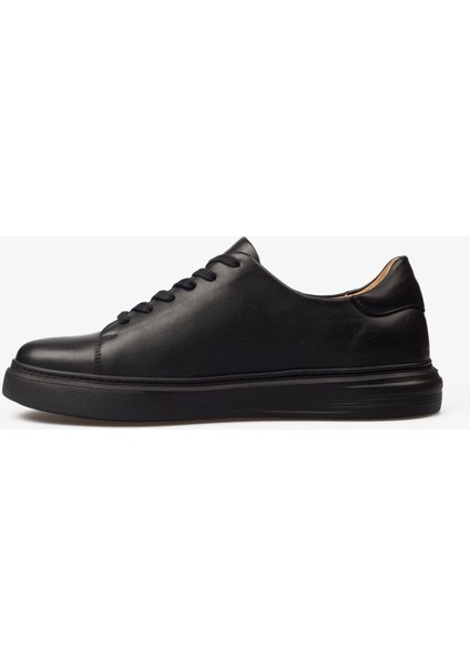 Erkek Sneaker Ayakkabı Hakiki Deri - 2201 Siyah/siyah 3154