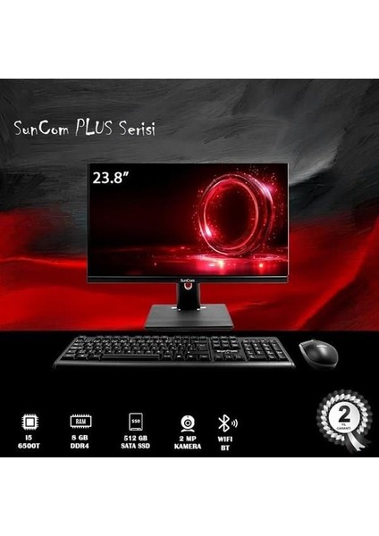 23.8" Plus 6G-P01 Core I5 6500T 8gb Ram- 512GB Ssd- O/b Hd Fdos