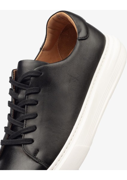 Erkek Sneaker Ayakkabı Hakiki Deri - 2201 Siyah/beyaz 3154 indirimleri
