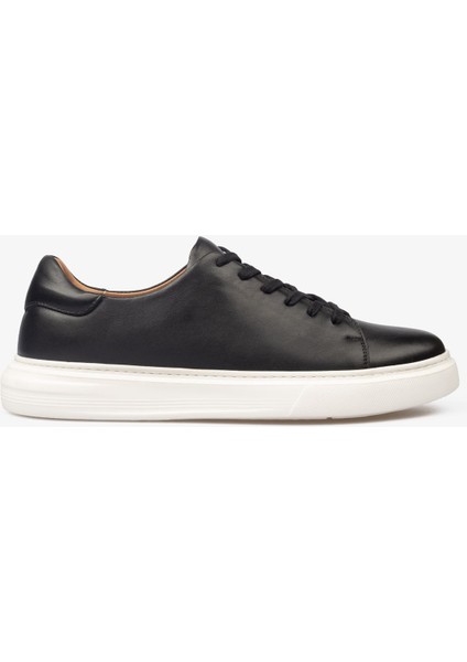 Erkek Sneaker Ayakkabı Hakiki Deri - 2201 Siyah/beyaz 3154