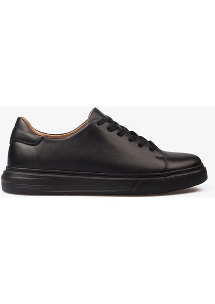 Erkek Sneaker Ayakkabı Hakiki Deri - 2201 Siyah/siyah 3154
